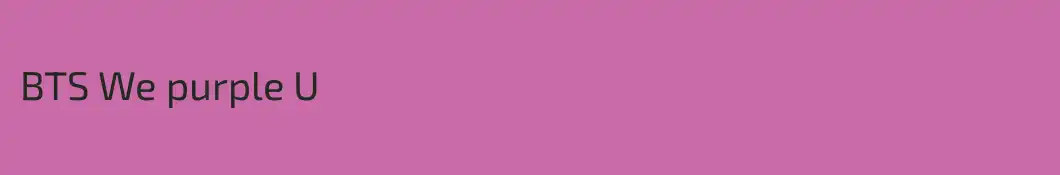BTS We purple U